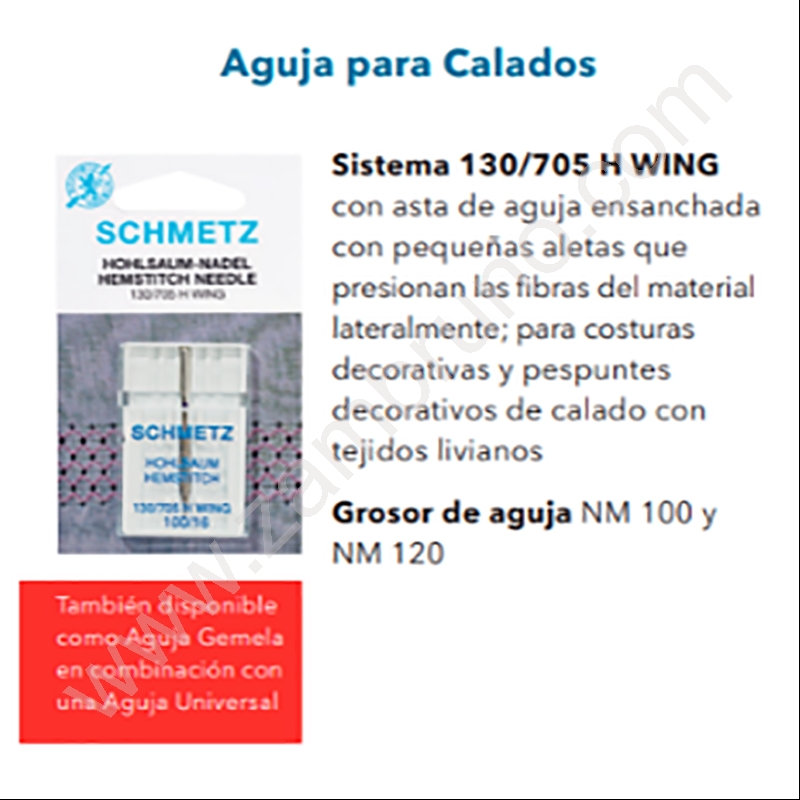 AGUJA MAQUINA   DOMESTICO SCHMETZ 130705WING/