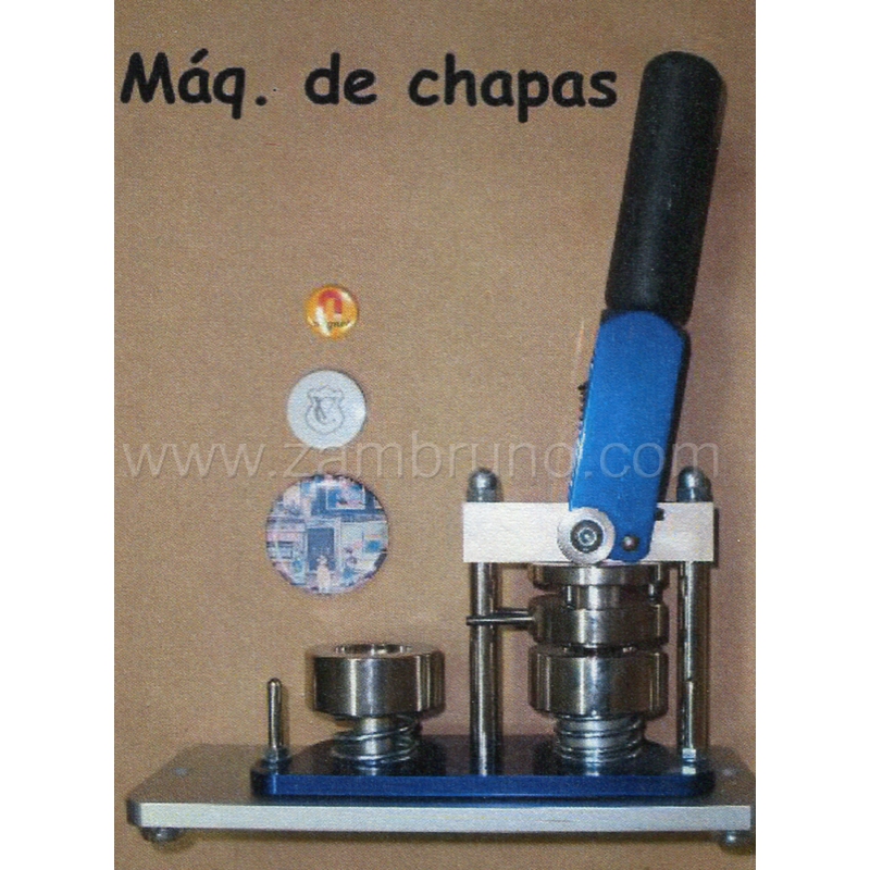 Máquina Para Hacer Chapas Prensadora De Pines Con 1000 Chapitas Diámetro 58  mm